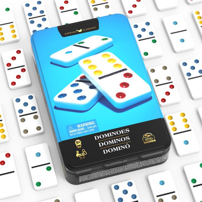 Spin Master Games ντόμινο σε μεταλλικό κουτί