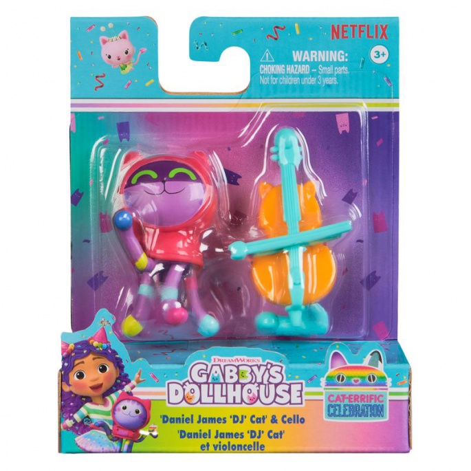 Gabby's Dollhouse, φιγούρα Dj Catnip με αξεσουάρ