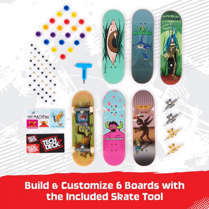 Tech Deck fingerboard 6τμχ με εξαρτήματα
