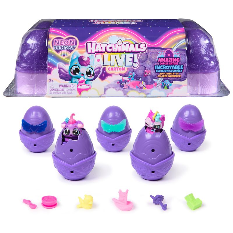 Hatchimals Νεον ουράνιο τόξο καρτόν ζώα