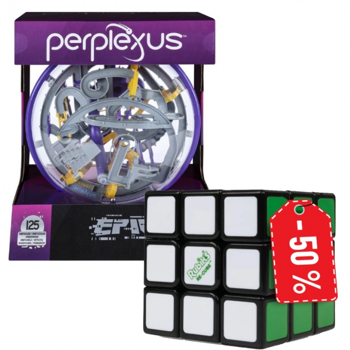 Συμφέρουσα πακέτο: Perplexus epic + Κύβος Rubik 3x3 re-cube για το μισό