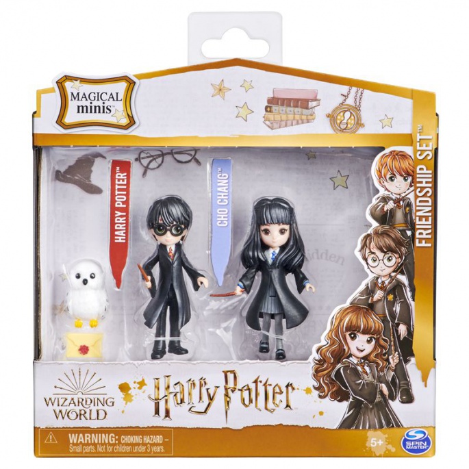 Δράση Harry Potter μαγικό ραβδί με φωτεινό προστάτη + φιγούρες Harry και Cho με το μισό