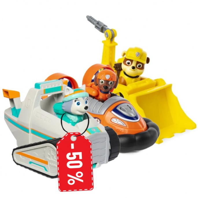 ΠΡΟΣΦΟΡΑ: Βασικά οχήματα Paw Patrol Rubble και Zuma + Everest για τη μισή τιμή