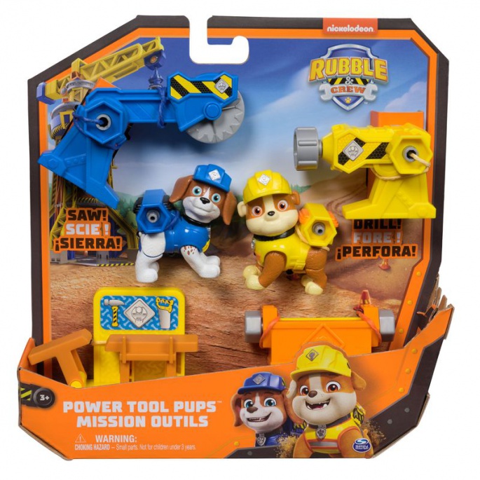 Rubble & Crew φιγούρα Rubble και Wheeler με εξοπλισμό