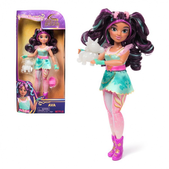 Κούκλα Ava από το Unicorn Academy με μωρό μονόκερο 24 cm