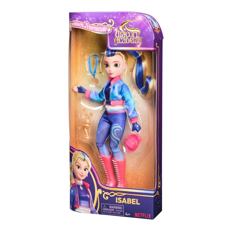 Κούκλα Unicorn Academy Isabel με κύπελλο και μετάλλιο 24 εκ.