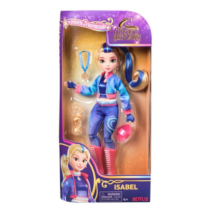 Κούκλα Unicorn Academy Isabel με κύπελλο και μετάλλιο 24 εκ.
