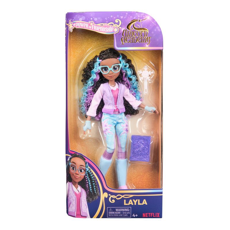 Κούκλα Layla Unicorn Academy με βιβλίο 24 εκ.