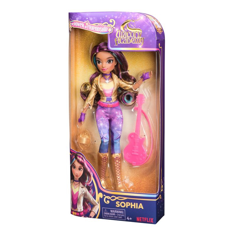 Κούκλα Sophia Unicorn Academy με κιθάρα 24 cm