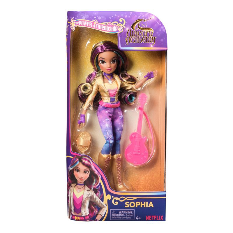Κούκλα Sophia Unicorn Academy με κιθάρα 24 cm