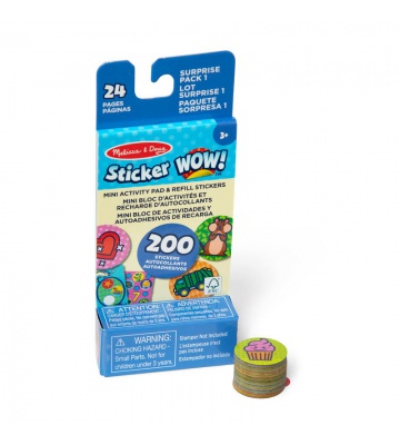 Melissa & Doug Sticker WOW Ρόλοι αυτοκόλλητων σωλήνα γεμάτη εκπλήξεις