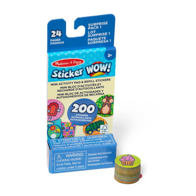 Melissa & Doug Sticker WOW Ρόλοι αυτοκόλλητων σωλήνα γεμάτη εκπλήξεις