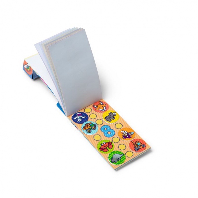 Melissa & Doug Sticker WOW Ρόλοι αυτοκόλλητων σωλήνα γεμάτη εκπλήξεις