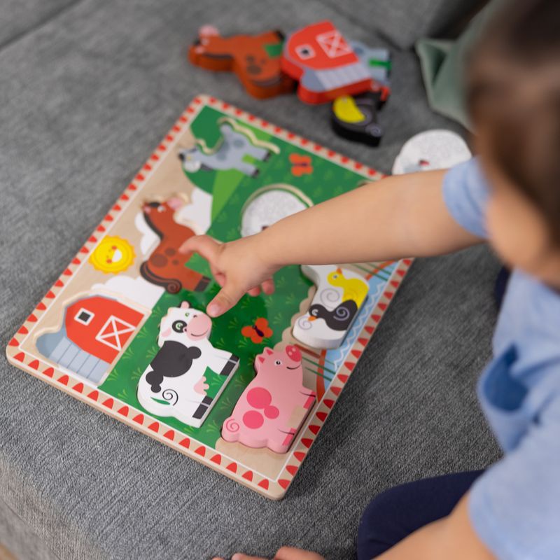 Melissa & Doug ξύλινο παζλ με ζώα στη φάρμα