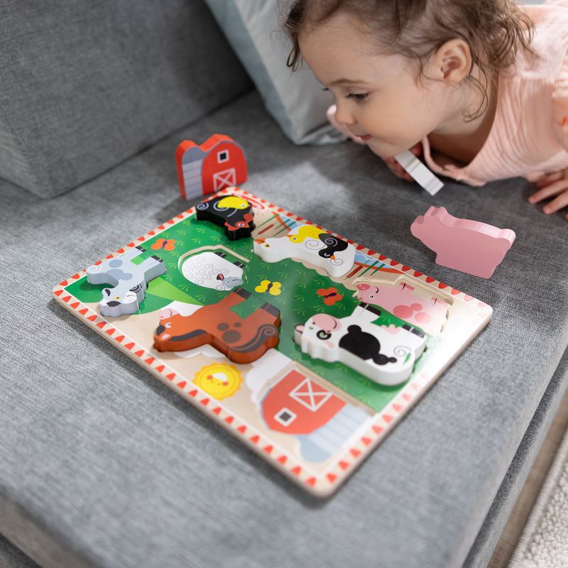 Melissa & Doug ξύλινο παζλ με ζώα στη φάρμα