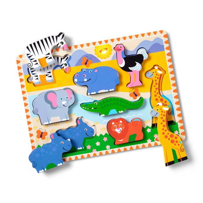 Melissa & Doug ξύλινο παζλ ζωάκια του ζωολογικού κήπου