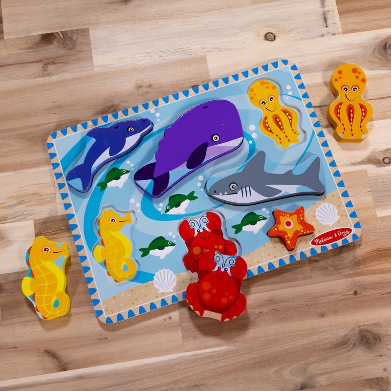 Ξύλινο παζλ θαλάσσια ζώα Melissa & Doug