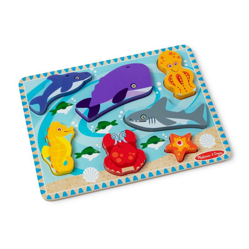 Ξύλινο παζλ θαλάσσια ζώα Melissa & Doug