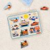 Melissa & Doug ξύλινο παζλ με ηχητικά εφέ μεταφορικά μέσα