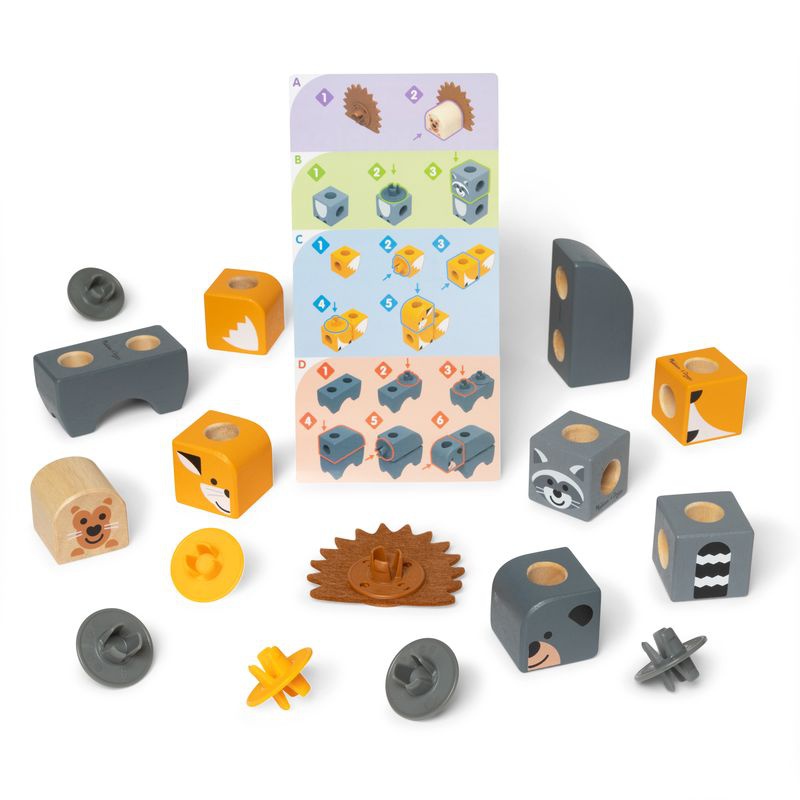 Κατασκευαστικό σετ άγριας ζωής Melissa & Doug Blockables