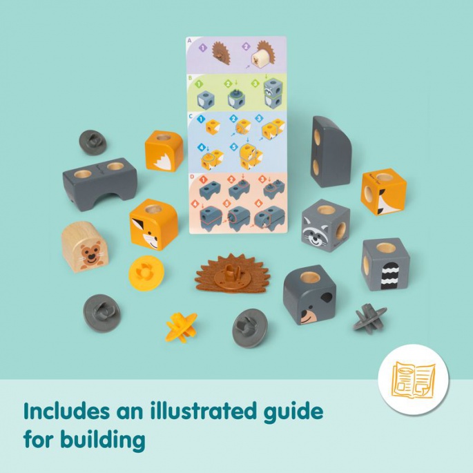 Κατασκευαστικό σετ άγριας ζωής Melissa & Doug Blockables