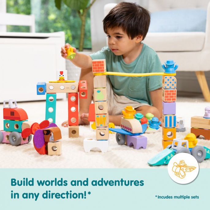 Κατασκευαστικό σετ άγριας ζωής Melissa & Doug Blockables