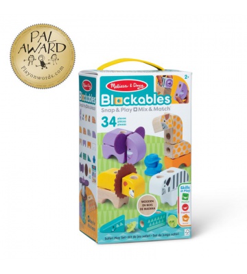 Melissa & Doug Blockables Εργοτάξιο Safari Σετ Παιχνιδιού