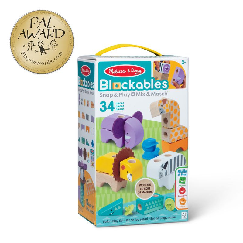 Melissa & Doug Blockables Εργοτάξιο Safari Σετ Παιχνιδιού
