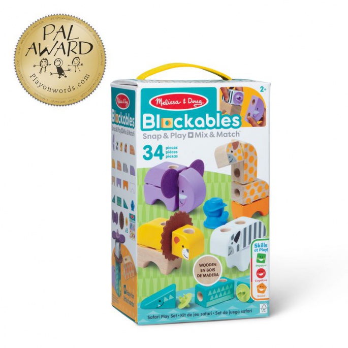 Melissa & Doug Blockables Εργοτάξιο Safari Σετ Παιχνιδιού