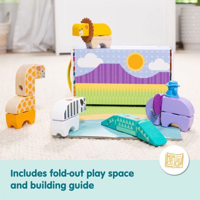 Melissa & Doug Blockables Εργοτάξιο Safari Σετ Παιχνιδιού