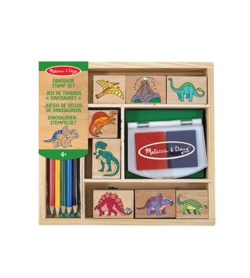 Ξύλινα σφραγιδάκια Melissa & Doug με πλέσιμα χρώματα Δεινόσαυροι