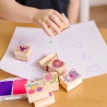 Ξύλινα σφραγίδες με πλεντά μελάνια Melissa & Doug χαρούμενοι φίλοι
