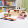 Ξύλινα σφραγίδες με πλεντά μελάνια Melissa & Doug χαρούμενοι φίλοι