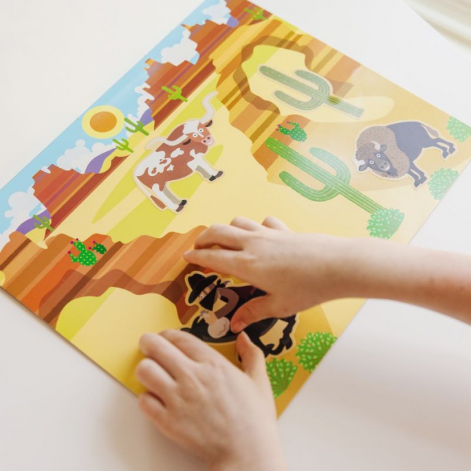 Melissa & Doug αυτοκόλλητα επαναχρησιμοποιήσιμα με υπόστρωμα - περιπέτεια
