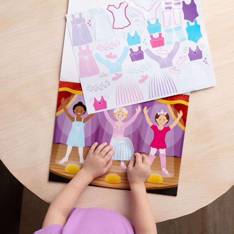 Melissa & Doug επαναχρησιμοποιούμενα αυτοκόλλητα με επιφάνεια - ντύσιμο