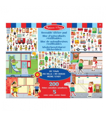 Melissa & Doug αυτοκόλλητα επαναχρησιμοποιούμενα με βάση - πόλη