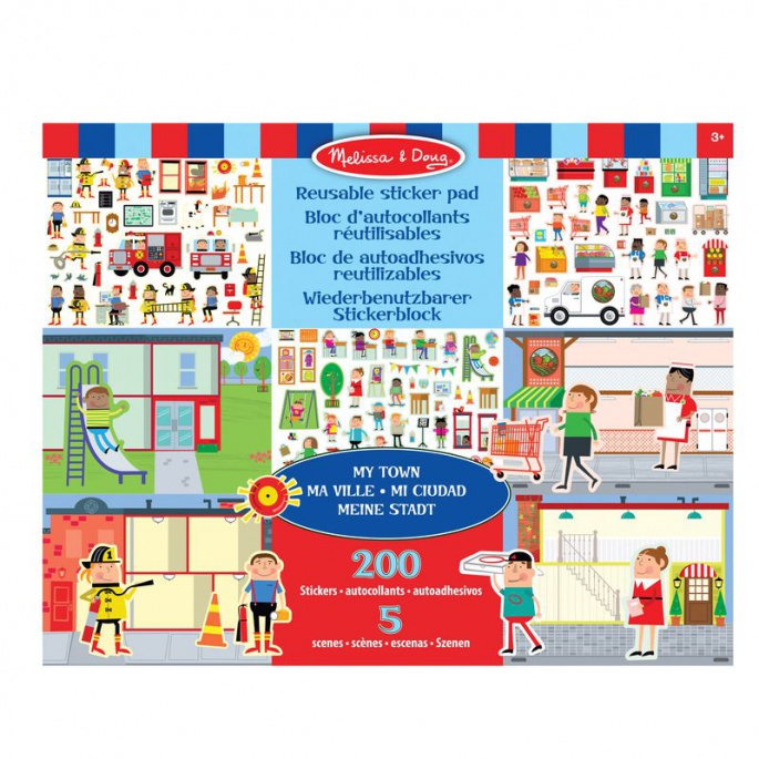 Melissa & Doug αυτοκόλλητα επαναχρησιμοποιούμενα με βάση - πόλη
