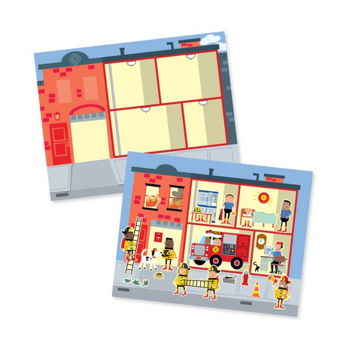 Melissa & Doug αυτοκόλλητα επαναχρησιμοποιούμενα με βάση - πόλη