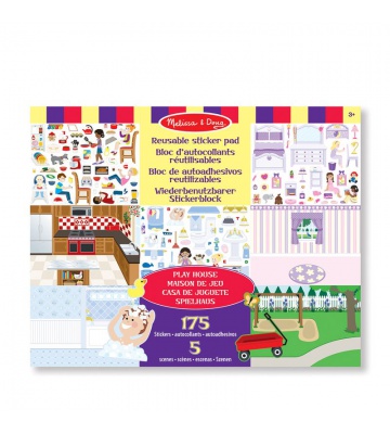 Αυτοκόλλητα επαναχρησιμοποιήσιμα Melissa & Doug με δίσκο - σπίτι