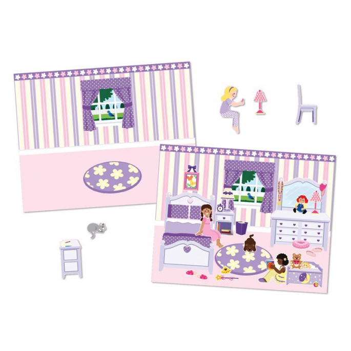 Αυτοκόλλητα επαναχρησιμοποιήσιμα Melissa & Doug με δίσκο - σπίτι