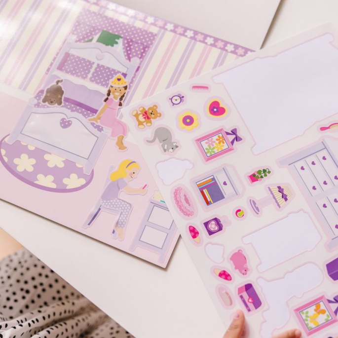 Αυτοκόλλητα επαναχρησιμοποιήσιμα Melissa & Doug με δίσκο - σπίτι