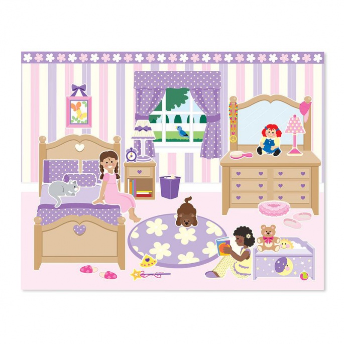 Αυτοκόλλητα επαναχρησιμοποιήσιμα Melissa & Doug με δίσκο - σπίτι