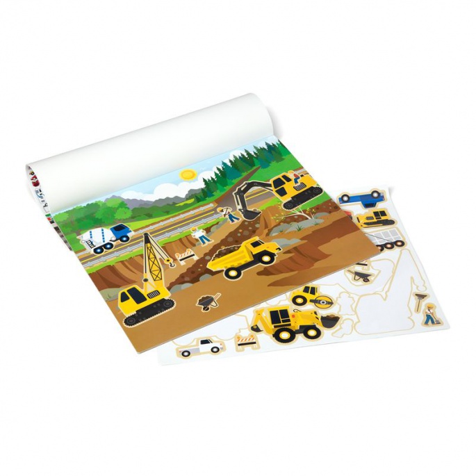 Melissa & Doug αυτοκόλλητα επαναχρησιμοποιήσιμα με βάση - οχήματα