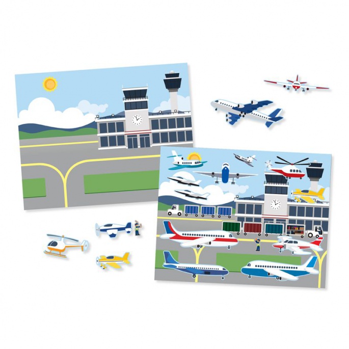 Melissa & Doug αυτοκόλλητα επαναχρησιμοποιήσιμα με βάση - οχήματα