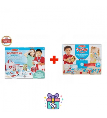 Σετ Προσφοράς: Melissa & Doug Ιατρικό Παιχνίδι + Παιχνίδι Κτηνιατρείου