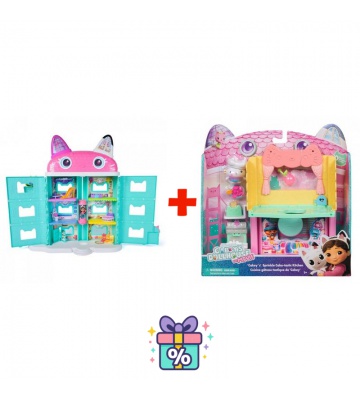 Σετ Προσφοράς: Το Μεγάλο Σπίτι από την ταινία Gabby’s Dollhouse + Δωμάτιο Κουζίνας για το Μεγάλο Σπίτι