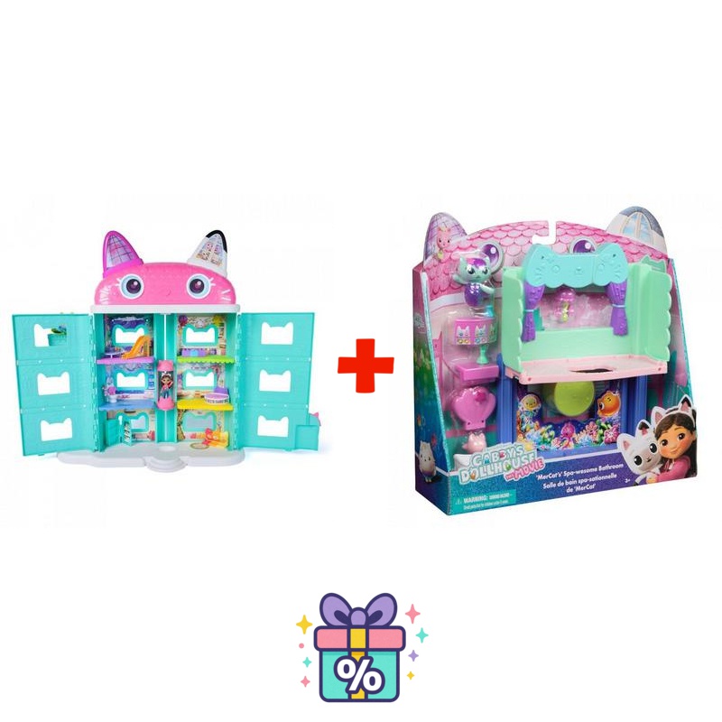 Σετ Προσφοράς: Το σπίτι της Γκάμπι από την ταινία: μεγάλο σπίτι από την ταινία + μπάνιο για το μεγάλο σπίτι