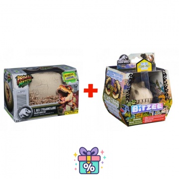 Σετ Προσφοράς: Διαδραστικός Τ-ΡΕΞ δεινόσαυρος που εκκολάπτεται από αυγό + Bitzee ο Κόσμος των Δεινοσαύρων