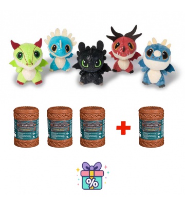 ΠΡΟΣΦΟΡΑ 3+1 δώρο: Πώς να Εκπαιδεύσετε το Δράκο σας - 4 λούτρινοι δράκοι σε βαρέλι στην τιμή των 3