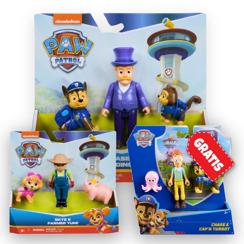 ΠΡΟΣΦΟΡΑ: Paw Patrol Humdinger και Chase + Yumi και Skye + Chase και καπετάνιος Turbot ΔΩΡΕΑΝ